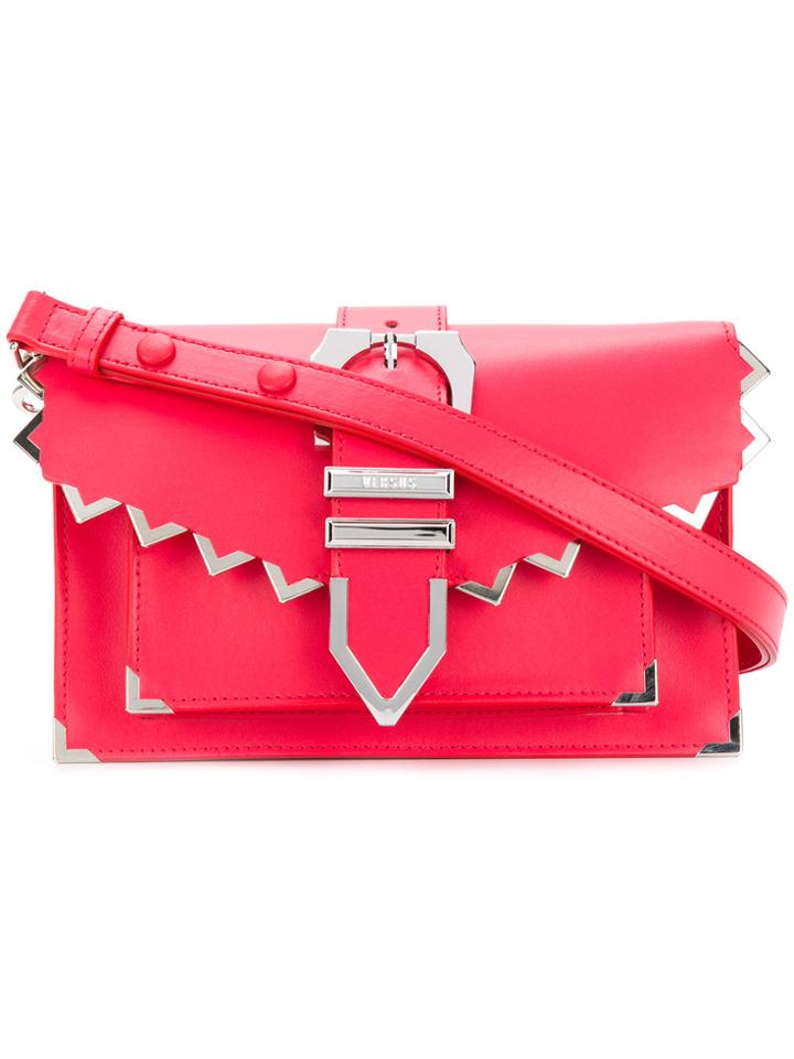Versus Ridged Shoulder Bag - Red