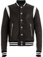 Balmain Perforated Varsity Jacket - Black