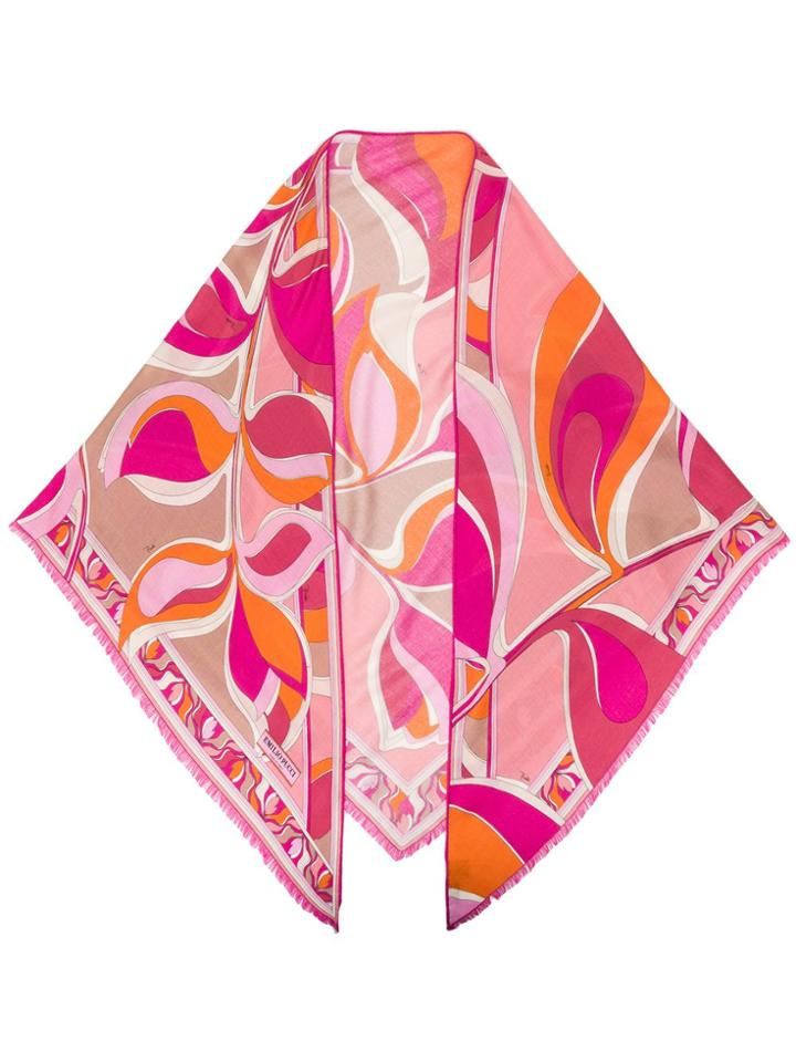 Emilio Pucci Psychedelic-style Print Scarf - Pink