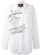Vivienne Westwood Red Label - Text Print Shirt - Women - Cotton - M, White, Cotton