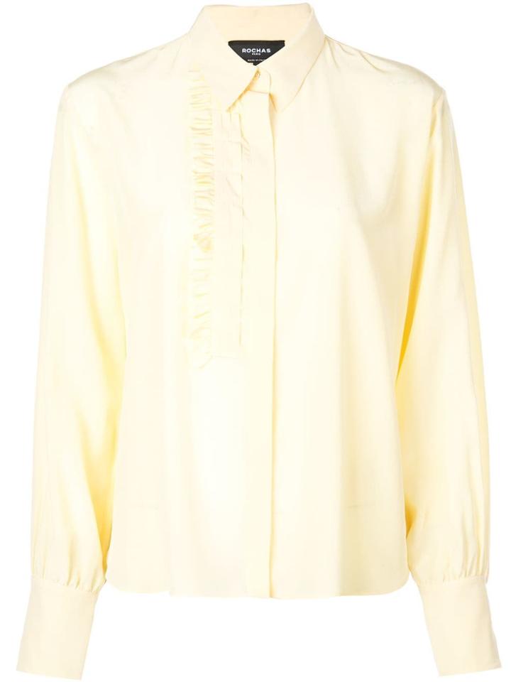 Rochas Front Ruffle Shirt - Yellow