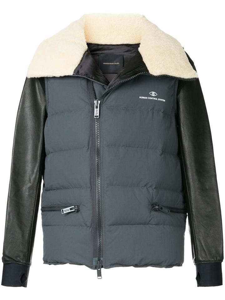 Undercover Padded Jacket With Contrast Sleeves - Black