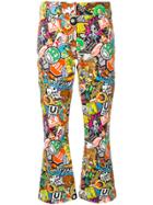 Moschino Patch Print Trousers - Multicolour