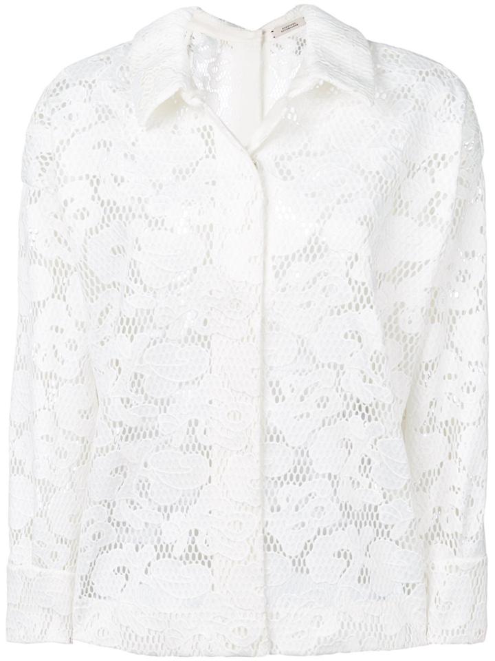 Dorothee Schumacher Floral Pattern Shirt Jacket - White