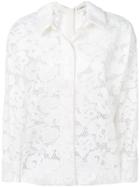 Dorothee Schumacher Floral Pattern Shirt Jacket - White