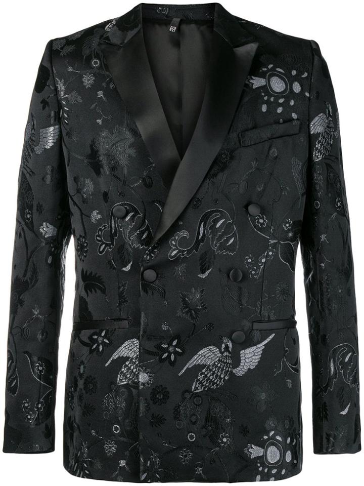Christian Pellizzari Brocade Blazer - Black