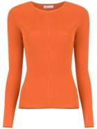 Nk Knitted Ribbed Top - Orange