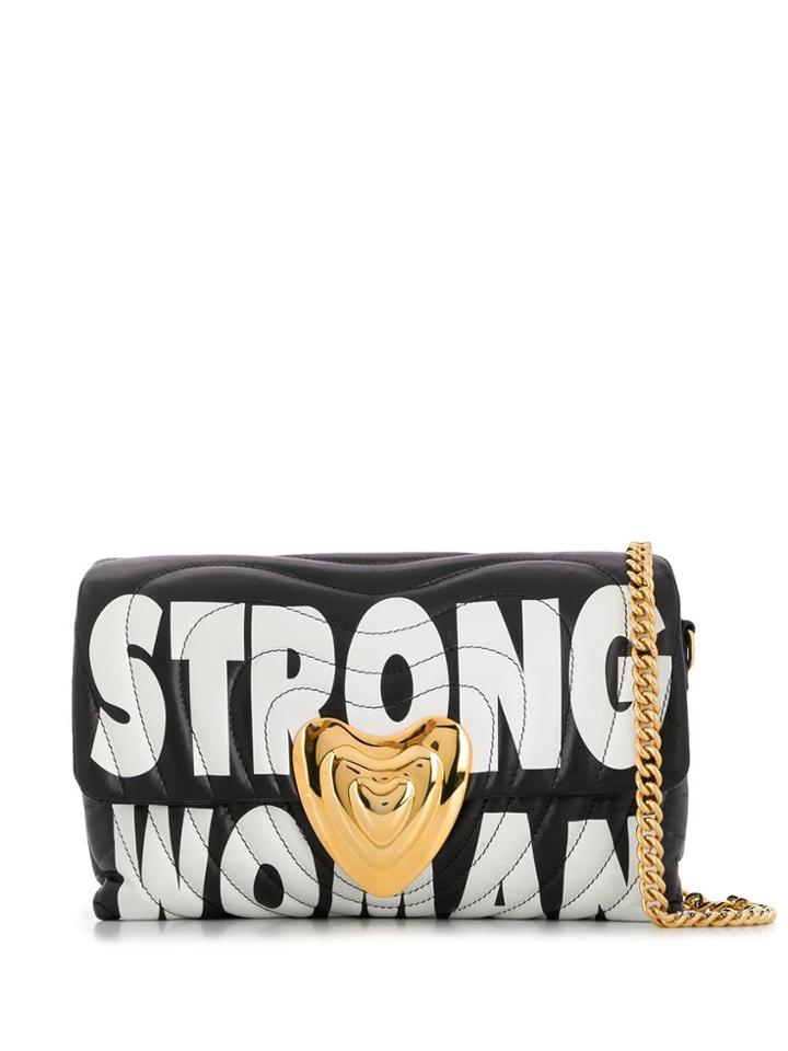 Escada Printed Heart Bag - Black