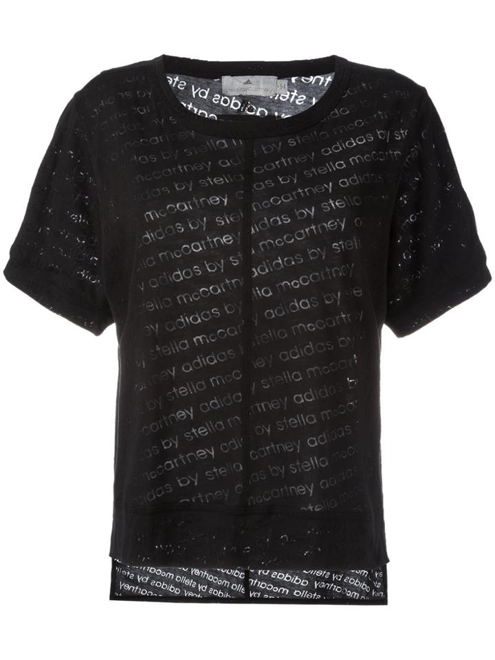 Adidas By Stella Mccartney The Cool Logo T-shirt - Black
