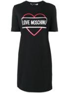 Love Moschino Heart-embellished T-shirt Dress - Black