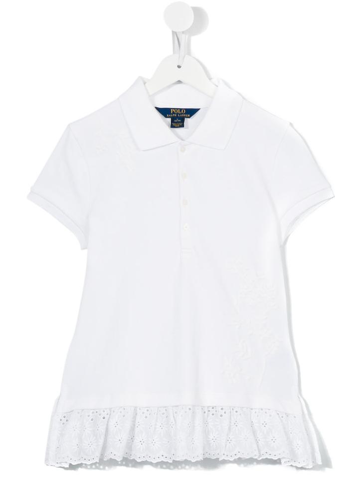 Ralph Lauren Kids Embroidered Polo Shirt, Girl's, Size: 16 Yrs, White