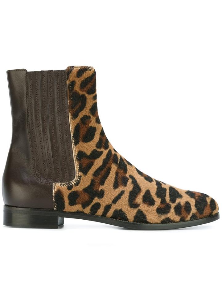 Alberta Ferretti Leopard Print Boots
