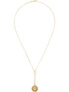 Foundrae 18kt Yellow Gold Baby Protection Diamond Medallion Necklace