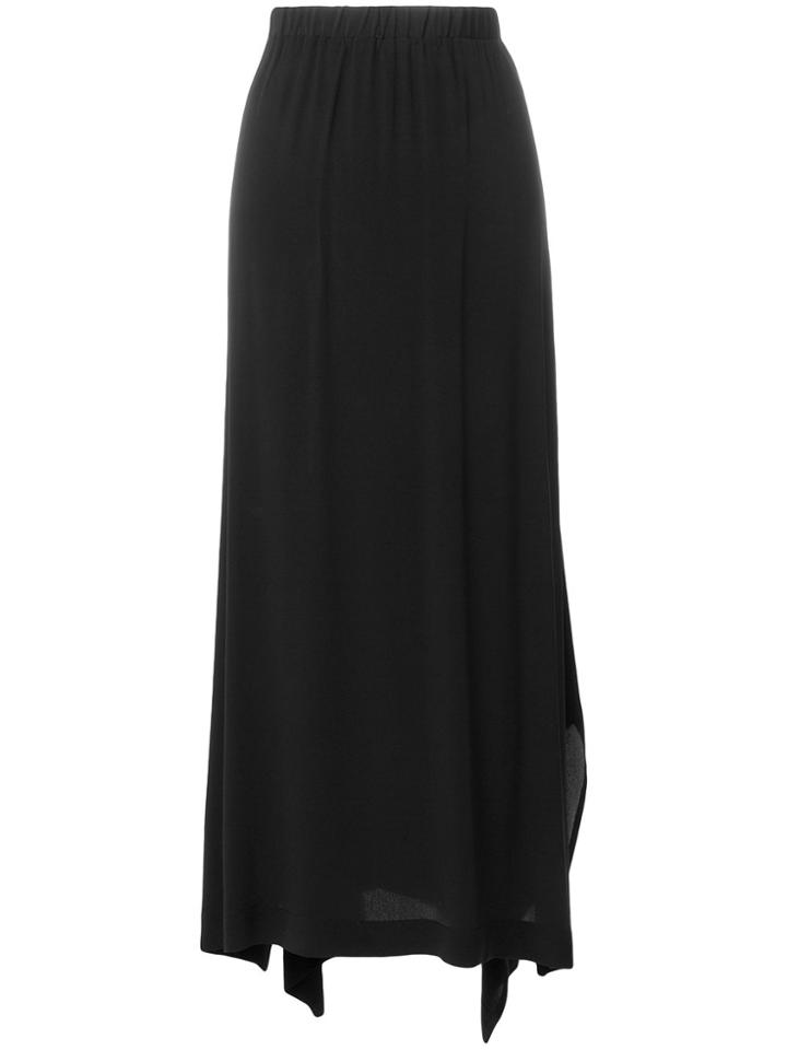 Pierantoniogaspari Asymmetric Hem Midi Skirt - Black