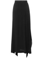 Pierantoniogaspari Asymmetric Hem Midi Skirt - Black