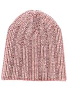 Ermanno Scervino Embellished Knit Beanie - Pink