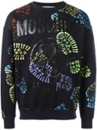Moschino Boot Print Logo Sweatshirt, Men's, Size: 46, Black, Cotton