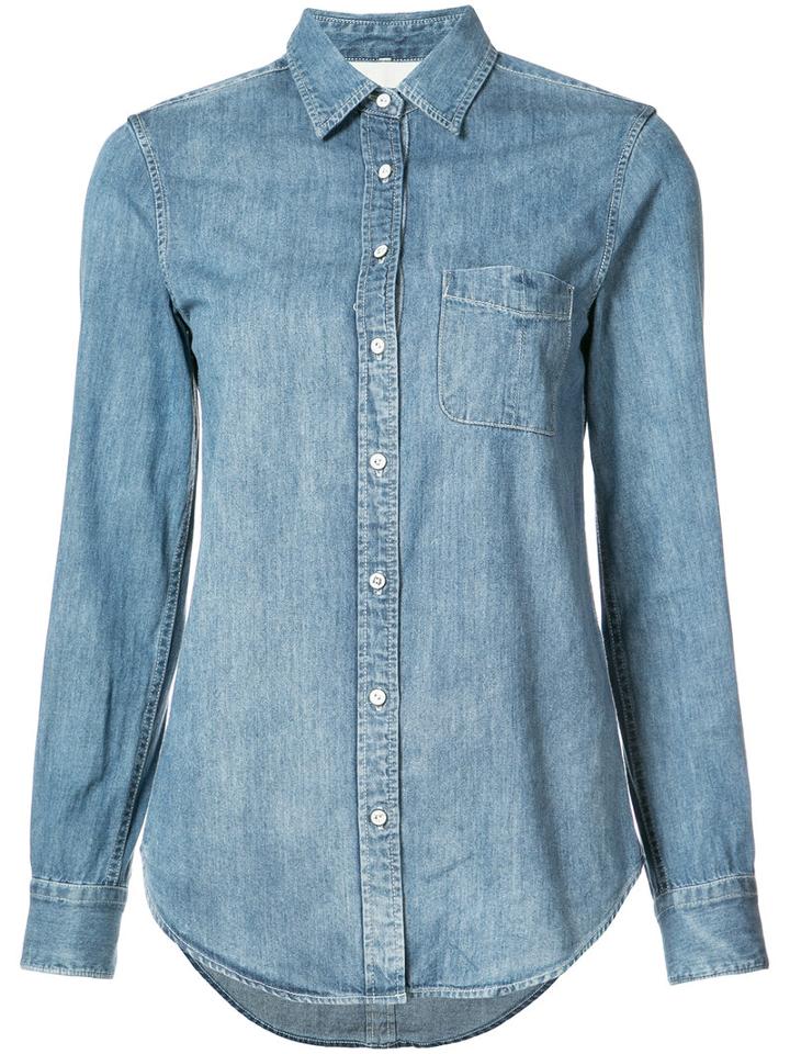 Rag & Bone - Classic Denim Shirt - Women - Silk/cotton - L, Blue, Silk/cotton