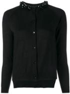 Simone Rocha Embellished Collar Cardigan, Women's, Size: Medium, Black, Silk/cashmere/merino/pvc
