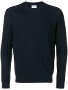 Salvatore Ferragamo Slim Fit Knitted Sweater - Blue