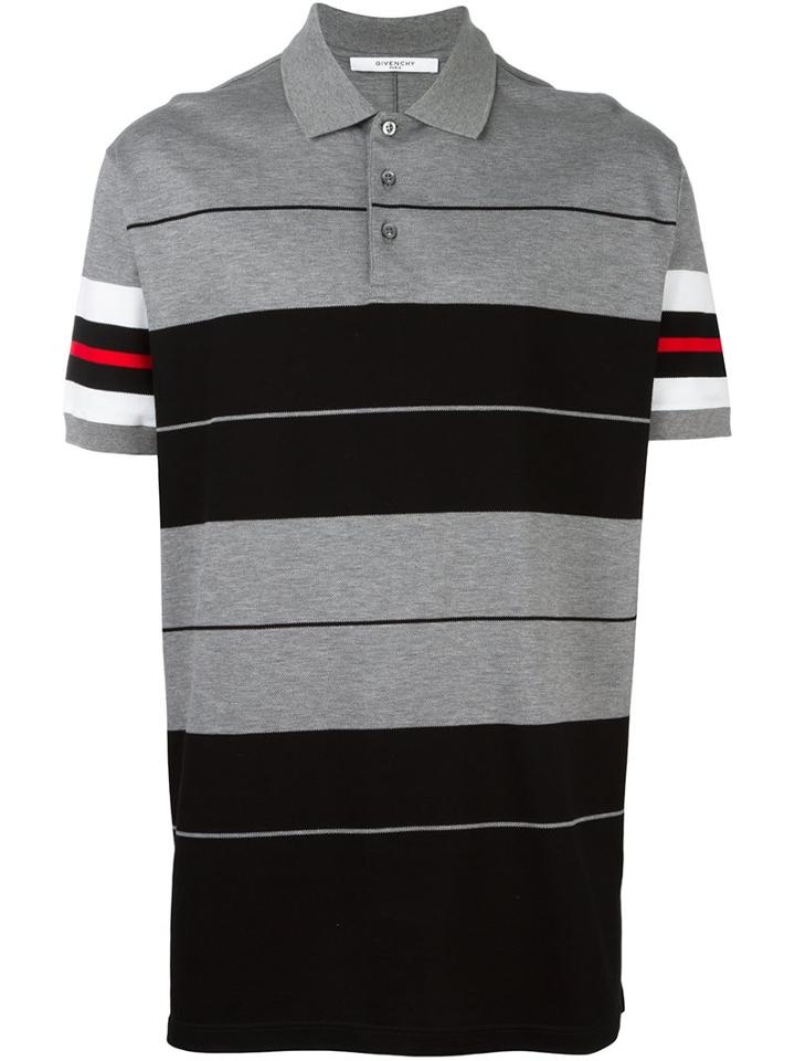 Givenchy Colour Block Polo Shirt, Men's, Size: Medium, Black, Cotton