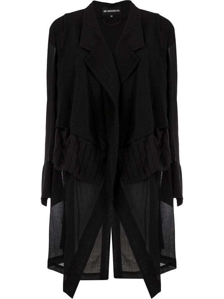 Ann Demeulemeester Double Layer Jacket - Black