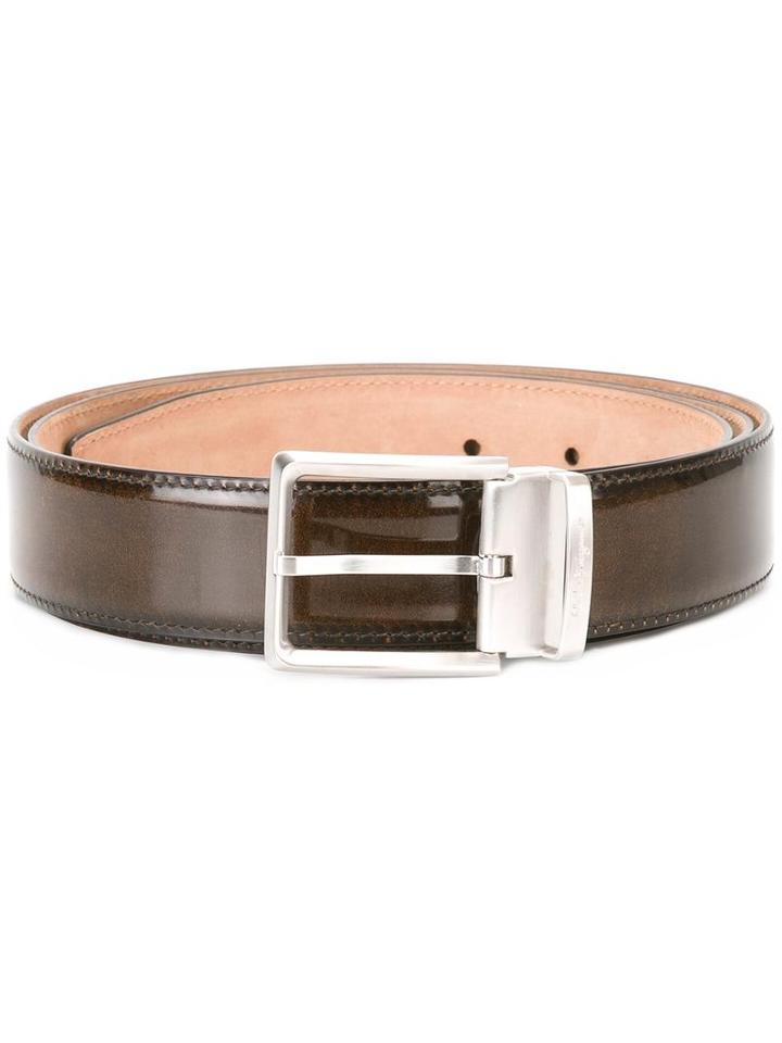 Salvatore Ferragamo Classic Belt, Men's, Size: 105, Brown, Calf Leather