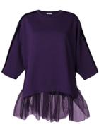 P.a.r.o.s.h. Layered Hem Sweatshirt - Purple
