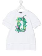 Diesel Kids - Tropical Print T-shirt - Kids - Cotton/polyester - 8 Yrs, White