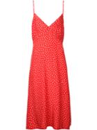 P.a.r.o.s.h. Dots Print Dress, Women's, Red, Silk