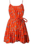 Rhode Resort Belted Floral Dress - Red