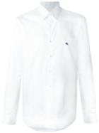 Etro Embroidered Logo Shirt, Men's, Size: 44, White, Cotton