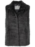 N.peal Mink Fur Gilet, Women's, Size: Large, Grey, Mink Fur/polyacrylic