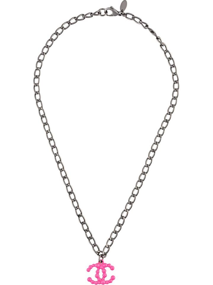 Chanel Vintage Cc Logo Bubble Pendant Necklace