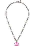 Chanel Vintage Cc Logo Bubble Pendant Necklace