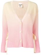 Semicouture Degradé Ribbed Cardigan - Pink