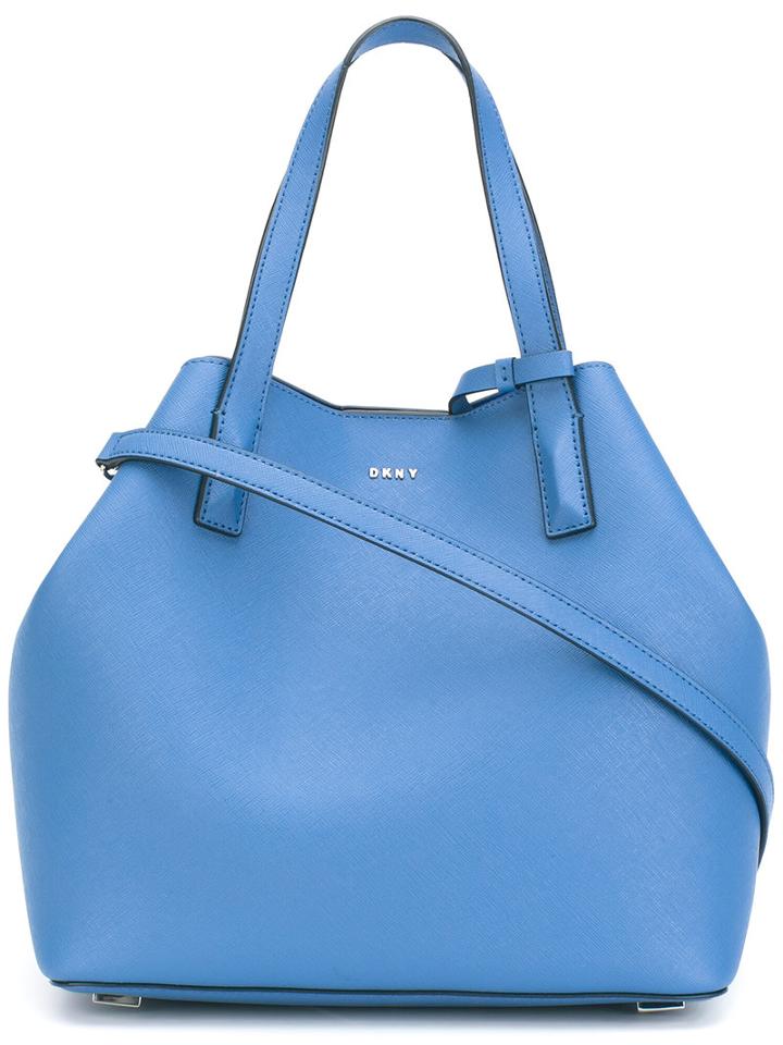 Dkny Bucket Shoulder Bag, Women's, Blue, Calf Leather