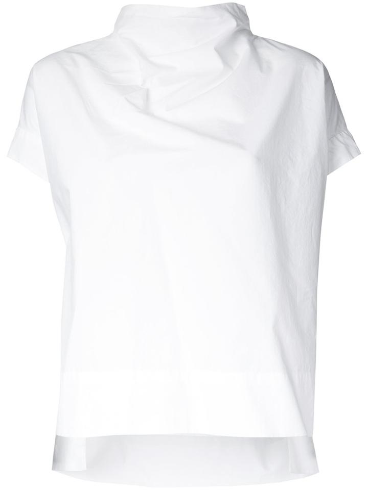 Demoo Parkchoonmoo Roll Neck Blouse, Women's, Size: 38, White, Cotton