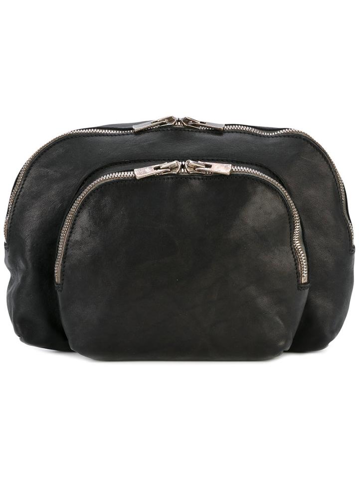 Guidi - Multi-zips Clutch - Unisex - Leather - One Size, Black, Leather