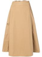 Closed High-waisted Midi Skirt - Neutrals