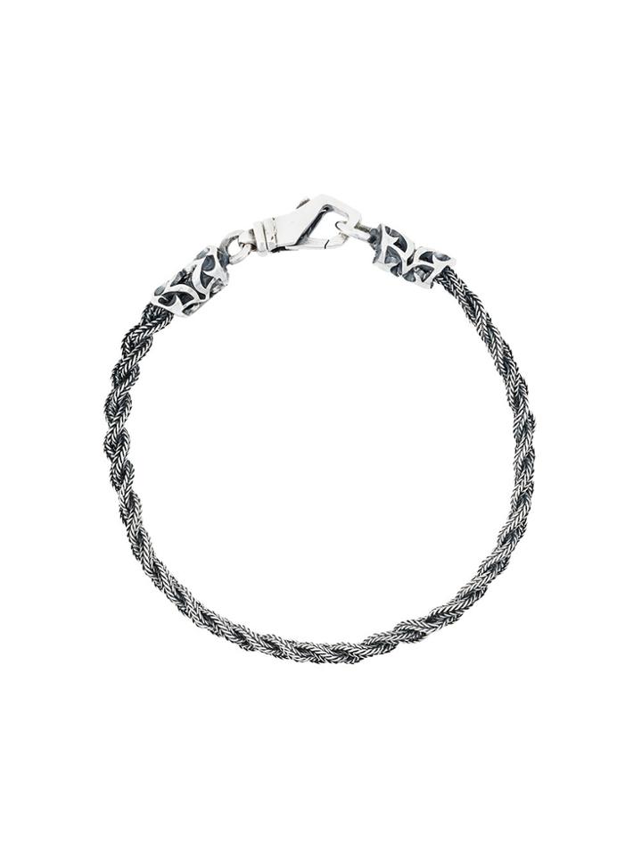 Emanuele Bicocchi Thin Braided Bracelet - Metallic