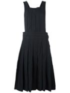 Comme Des Garçons Comme Des Garçons Pleated Overall Dress, Women's, Size: Small, Black, Polyester
