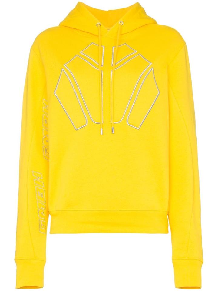 Gmbh Logo Embroidered Hoodie - Yellow