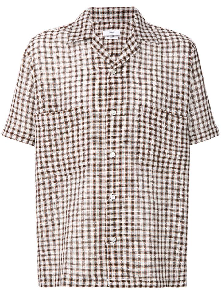 Cmmn Swdn Gingham Flannel Shirt - White