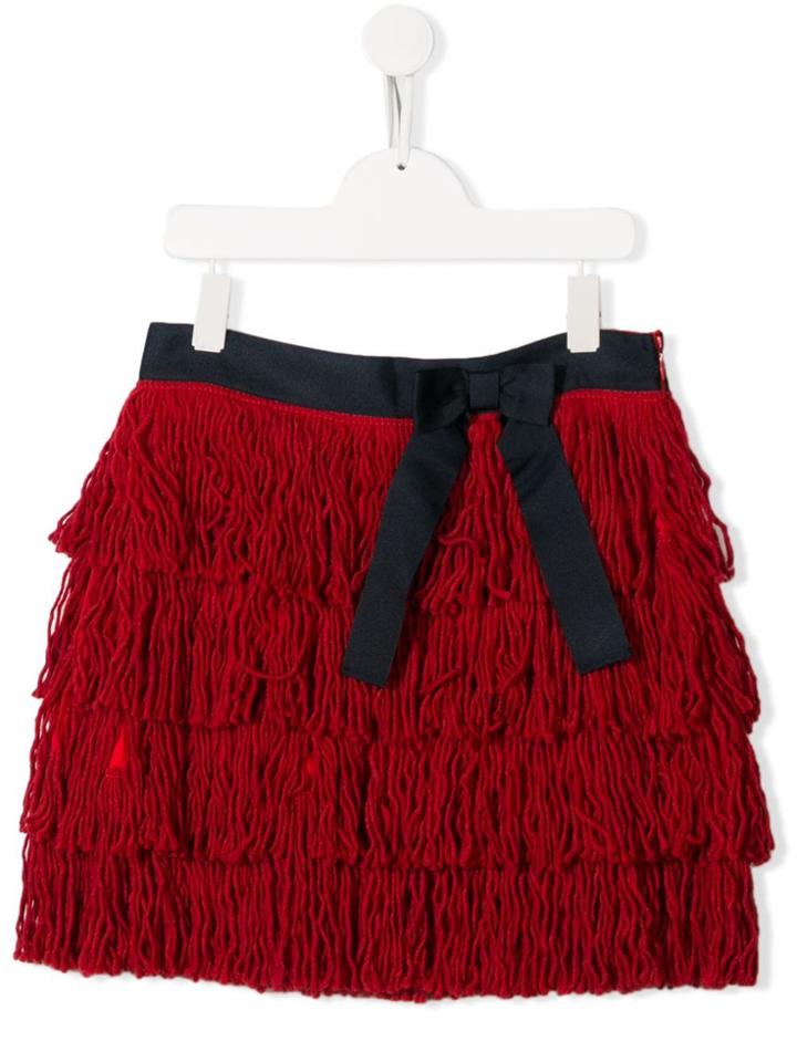 Stella Jean Kids Bow Detail Skirt - Red