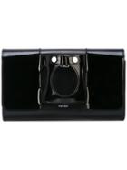 Perrin Paris Long Foldover Clutch - Black