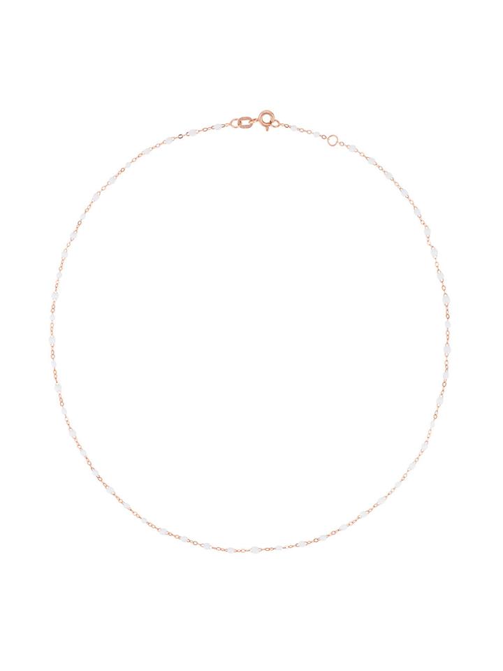 Gigi Clozeau Classic 16 Inch Gold And Resin Necklace - White