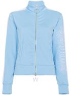 Off-white Blue Zip Front Sports Jacket