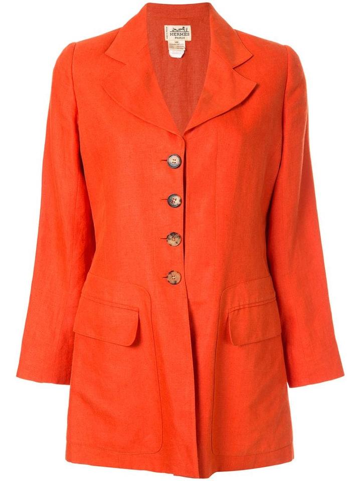 Hermès Pre-owned Longline Blazer - Orange