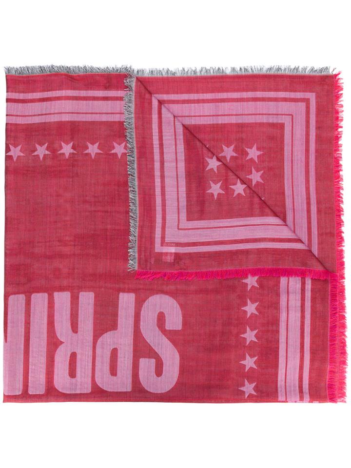 Givenchy Star Print Scarf - Pink & Purple